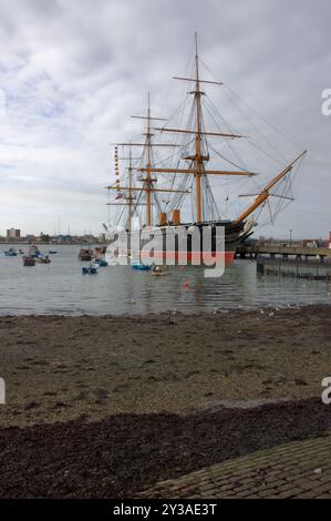 Premier navire de guerre cuirassé HMS Warrior, Portsmouth Historic Dockyard Banque D'Images