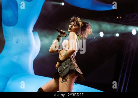 Milan, Italie, 10 juillet 2024. Le rappeur et chanteur Ashnikko se produit au Circolo Magnolia, Milan, Italie. Crédits : Maria Laura Arturi/Alamy Live News Banque D'Images