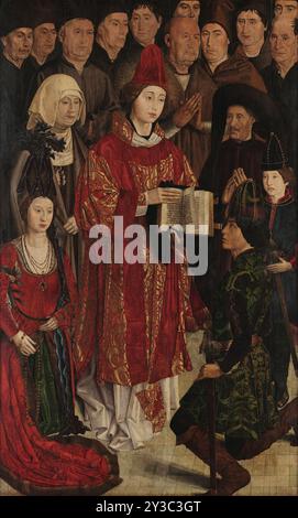 Panneau du Prince. L'Adoration de Saint-Vincent, c 1450. Trouvé dans la Collection du Museu Nacional de Arte Antiga, Lisbonne. Banque D'Images