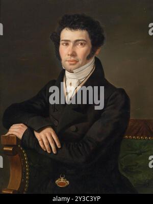 Portrait du chef d'orchestre et compositeur Gaspare Spontini (1774-1851), 1828. Collection privée. Banque D'Images