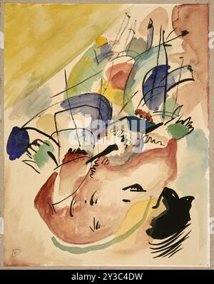 Etude pour improvisation 31 (Sea Battle), 1913. Trouvé dans la Collection du Mus&#xe9;e national d'art moderne, Centre Georges Pompidou, Paris. Banque D'Images