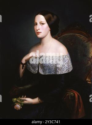 Angela Fassetta, c 1850. Trouvé dans la Collection de la Ca' Pesaro Galleria Internazionale d'Arte Moderna, Venise. Banque D'Images