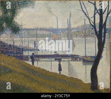 Pont à Courbevoie, 1886-1887. Trouvé dans la collection du Courtauld Institute of Art, Londres. Banque D'Images