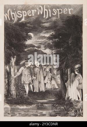 Whisper Whisper, 1857. Illustration tirée de "la famille des fées - Une série de ballades & amp ; contes métriques illustrant la foi fée de l'Europe". Volume relié avec frontispice, page de titre et queue gravés à partir de dessins à la plume et à l'encre. Banque D'Images