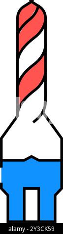 illustration en couleur de l'icône ingénieur mécanique des matériaux d'outillage Illustration de Vecteur