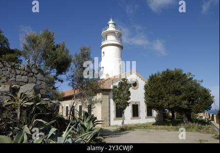 Phare au Cap gros, Port de Soller, Majorque, Espagne, Europe Banque D'Images