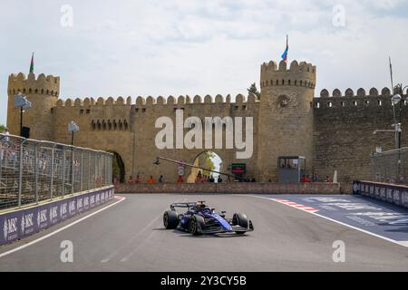 Bakou, Azerbaïdjan. 13 septembre 2024. Alexander Albon de Williams Racing pendant FP1. Ahmad Al Shehab/Alamy Live News. Banque D'Images