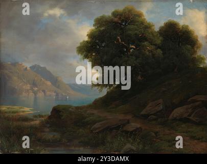 Paysage alpin, 1830-1864. Banque D'Images