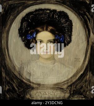 Portrait de la fille de l'artiste Mary, 1906. Banque D'Images