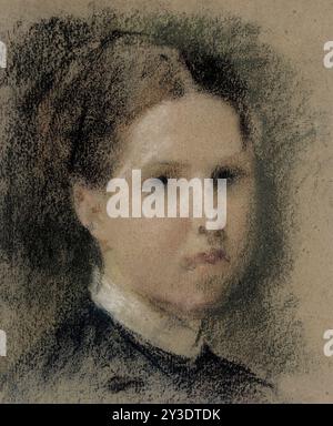 Portrait d'Annie Edelfelt, 1880-1885. Banque D'Images