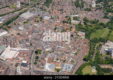 Grantham High Street Heritage action zone, Lincolnshire, 2022. Banque D'Images