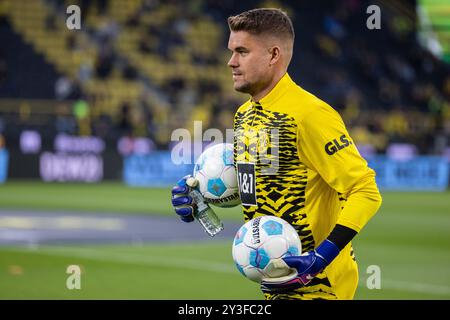 Allemagne. 13 septembre 2024. Fußball 1. Liga Borussia Dortmund - 1. FC Heidenheim AM 13.09.2024 im signal Iduna Park in Dortmund Alexander Meyer ( Dortmund ) la réglementation DFB interdit toute utilisation de photographies comme séquences d'images et/ou quasi-vidéo. Foto : Revierfoto crédit : ddp Media GmbH/Alamy Live News Banque D'Images