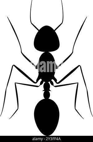 Vecteur d'icône Ant, illustration Ant, silhouette Ant Illustration de Vecteur