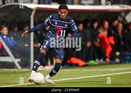 Rotterdam, pays-Bas. 13 septembre 2024. ROTTERDAM, PAYS-BAS - 13 SEPTEMBRE : Tyrese Noslin de Telstar en action lors du match néerlandais Keuken Kampioen Divisie entre l'Excelsior Rotterdam et Telstar au Van Donge & de Roo Stadion le 13 septembre 2024 à Rotterdam, pays-Bas. (Photo de Hans van der Valk/Orange Pictures) crédit : Orange pics BV/Alamy Live News Banque D'Images