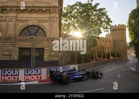 Bakou, Azerbaïdjan. 13 septembre 2024. Franco Colapinto de Williams Racing en FP2. Ahmad Al Shehab/Alamy Live News. Banque D'Images