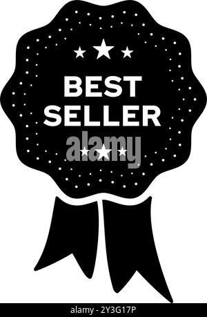 BEST seller Award badge monochrome clip et illustration vectorielle Illustration de Vecteur