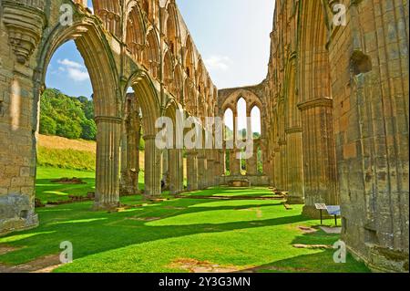 Abbaye de Rievaulx près de Helmsley iin North Yorkshire Banque D'Images