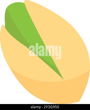 Modèle de symbole d'icône de pistache pour la conception graphique et web noix de pistache dans la coquille et avec des feuilles. Illustration vectorielle. Illustration de Vecteur