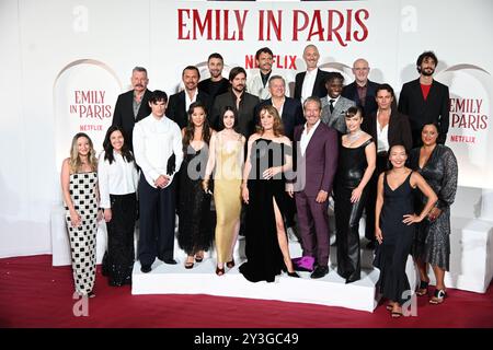 Roma, Latium. 10 septembre 2024. Le casting lors du tapis rouge Emily in Paris quatrième saison. Rome (Italie), 10 septembre 2024 AllShotLive crédit : Sipa USA/Alamy Live News Banque D'Images