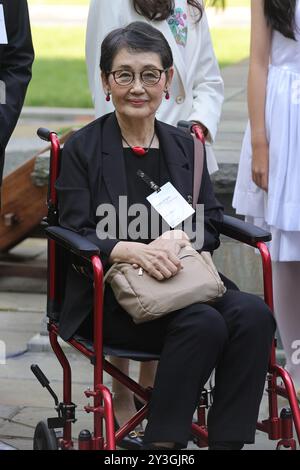 New York, États-Unis, 13 septembre 2024 : auteur Seiko Takase, après la sonnerie de la cloche de la paix au siège de l'ONU lors de la cérémonie de la Journée internationale de la paix 2024. Cette année marque le 25e anniversaire de l’adoption par l’Assemblée générale des Nations Unies de la Déclaration et du Programme d’action en faveur d’une culture de la paix. (21 septembre 2024) photo : Luiz Rampelotto/EuropaNewswire Banque D'Images