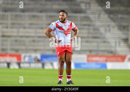 St Helens, Royaume-Uni. 13 septembre 2024. Agnatius Paasi de créé Helens lors du match Betfred Super League Round 26 St Helens vs Castleford Tigers au Totally Wicked Stadium, St Helens, Royaume-Uni, 13 septembre 2024 (photo Cody Froggatt/News images) à St Helens, Royaume-Uni le 13/09/2024. (Photo de Cody Froggatt/News images/Sipa USA) crédit : Sipa USA/Alamy Live News Banque D'Images