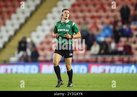 Leigh, Royaume-Uni. 13 septembre 2024. Arbitre Chris Kendall lors du match Betfred Super League Round 26 Leigh Leopards vs Hull KR au Leigh Sports Village, Leigh, Royaume-Uni, 13 septembre 2024 (photo par Gareth Evans/News images) à Leigh, Royaume-Uni le 13/09/2024. (Photo de Gareth Evans/News images/SIPA USA) crédit : SIPA USA/Alamy Live News Banque D'Images