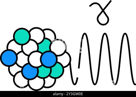 illustration couleur de l'icône ondes électromagnétiques Illustration de Vecteur