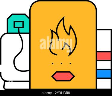illustration de couleur d'icône de biogaz à usage domestique Illustration de Vecteur