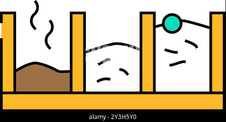 illustration en couleur de l'icône compost de fosse Illustration de Vecteur