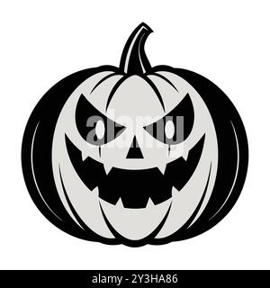 Dessin minimaliste de citrouille pour Halloween. Illustration de Vecteur