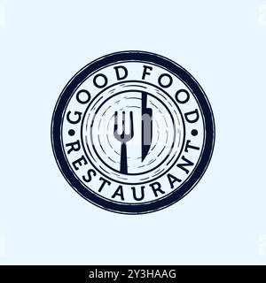 Logo Premium Restaurant ou Café illustration vectorielle Design. Logo exclusif au restaurant ou au café. Concept de logo de restaurant Vintage moderne. Illustration de Vecteur