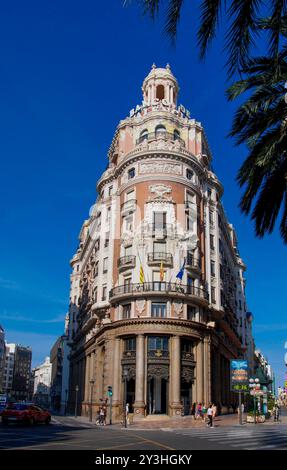 Valencia, Espagne. Siège de la Banque de Valence. 7 juin 2010 Banque D'Images