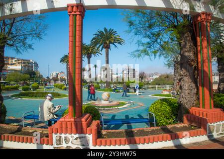 Jardins Piquio. El Sardinero, Santander, Espagne. Banque D'Images