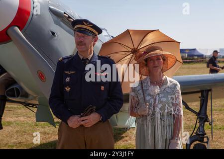 Le festival Air Legend à l'aérodrome de Villaroche, tous les deux week-ends de septembre. C'est l'un des plus grands rassemblements du genre en Europe Banque D'Images