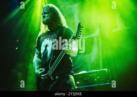 Copenhague, Danemark. 13 septembre 2024. Le groupe de death metal danois Livløs donne un concert à Amager Bio lors du Copenhagen Metal Fest 2024 à Copenhague. Crédit : Gonzales photo/Alamy Live News Banque D'Images