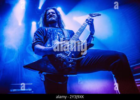 Copenhague, Danemark. 13 septembre 2024. Le groupe de death metal danois Livløs donne un concert à Amager Bio lors du Copenhagen Metal Fest 2024 à Copenhague. Crédit : Gonzales photo/Alamy Live News Banque D'Images