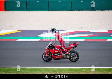 Enea Bastianini, sur une Ducati Lenovo, à la fin du GP de Saint-Marin Banque D'Images