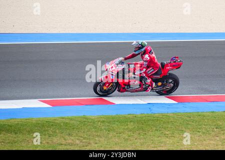 Enea Bastianini, sur une Ducati Lenovo, à la fin du GP de Saint-Marin Banque D'Images