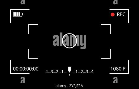 Cadre de caméra. Viseur d'interface. Illustration de Vecteur