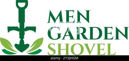 Design de logo de PELLE DE JARDIN moderne POUR HOMMES colorés Illustration de Vecteur