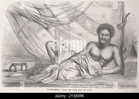 THAKOMBAU ROI DES ÎLES FIDJI image prise de la page 194 des «errances dans chaque climat; ou, voyages, voyages, et aventures dans le monde entier ... Une suite à "la Terre délimitée avec un stylo et un crayon" ... Avec ... illustrations, etc' Banque D'Images