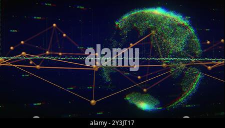 Image d'un réseau de connexions dans le monde entier Banque D'Images
