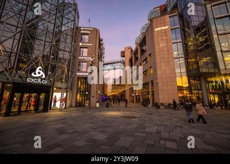 Oslo - 11 février 2023 : la zone portuaire du centre-ville d'Oslo, Norvège Banque D'Images