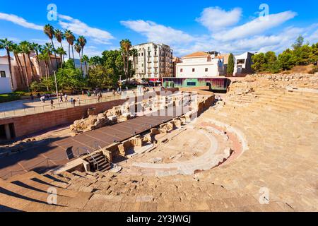 Le théâtre romain de Malaga ou Teatro Romano de Malaga est les vestiges archéologiques du théâtre de l'ancienne Malacca dans la ville de Malaga, en Espagne Banque D'Images