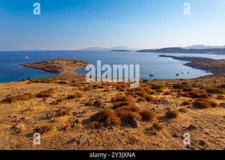 Beauty Bay vue panoramique aérienne dans la ville de Bodrum. Bodrum est une ville de la province de Mugla, en Turquie. Banque D'Images