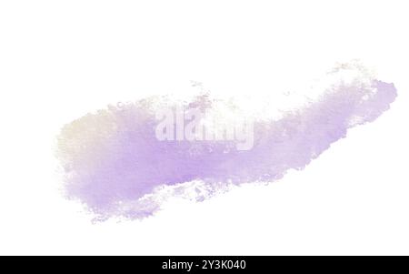 Aquarelle abstraite couleurs violet et jaune spot dynamique sur fond transparent pour cartes postales, sites Web, invitations, flyers, produits d'emballage Banque D'Images