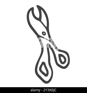 Tondeuses à griffes pour chien ou chat en forme de doodle. Pinces coupantes PET isolées sur fond blanc. Illustration de Vecteur