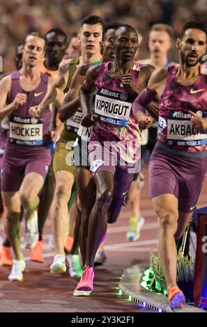 Boaz Kiprugut, du Kenya, participe à la course masculine du 1500 m à la finale de la Memorial Van Damme Diamond League au stade King Baudouin à Bruss Banque D'Images