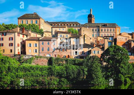 Gros plan de la ville d'Albi en été, France Banque D'Images