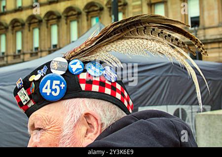 Glasgow, Écosse, Royaume-Uni. 14 septembre 2024. Le groupe indépendantiste Hope Over Fear a organisé un rassemblement pour commémorer le vote pour l'indépendance en 2014. Crédit Gerard Ferry /Alamy Live News Banque D'Images